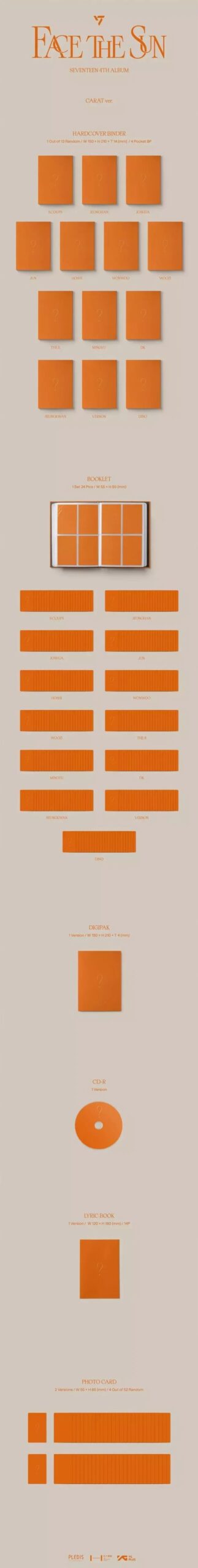 Seventeen – Face The Sun (Carat Version) Random version – Kpop.ro Shop