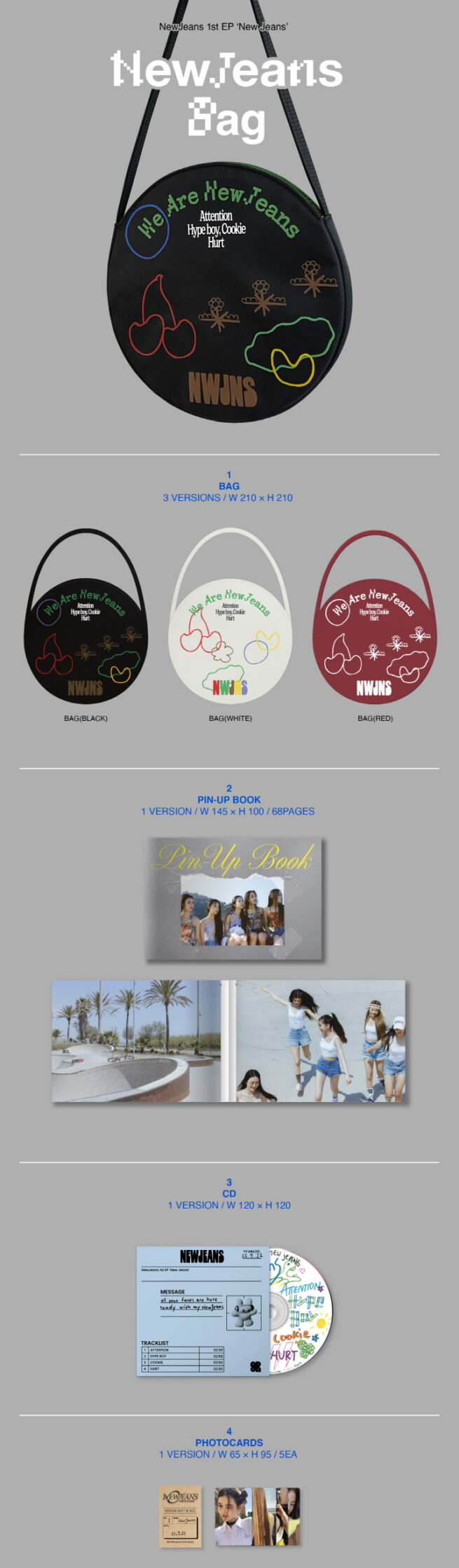 NewJeans 1st EP Bag Ver. White 白 NewJeans – New Jeans (White Bag Version) – Kpop.ro Shop