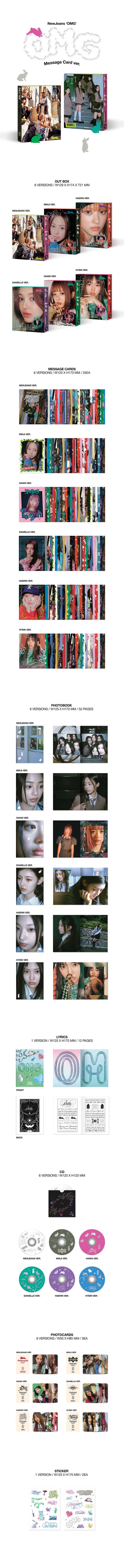Newjeans – 1st Single: OMG (Message Card Version) – Random – Kpop