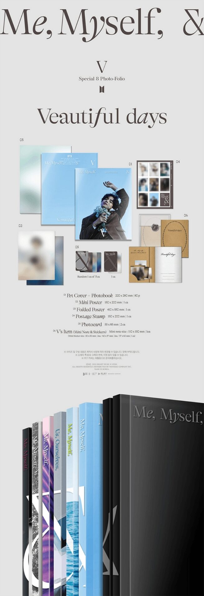 V (BTS) – Special 8 Photo-Folio Me, Myself, And V 'Veautiful Days