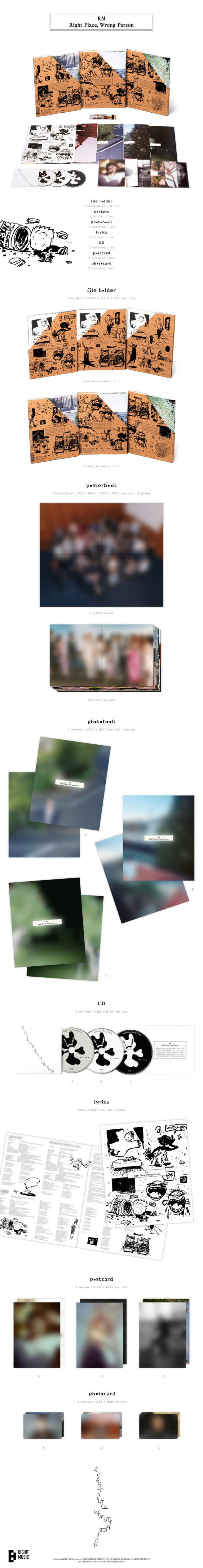 RM (BTS) – Right Place, Wrong Person – Kpop.ro Shop