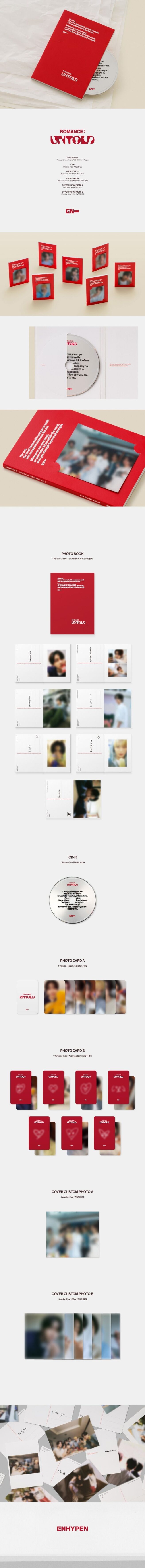 Enhypen – Romance: Untold (Engene Ver.) SET (7CD) Weverse Shop