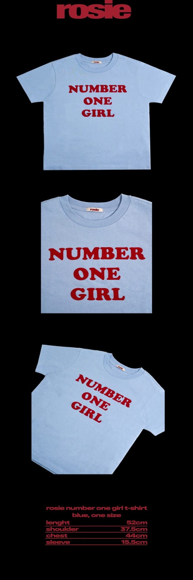 BLACKPINK ロゼ NUMBER ONE GIRL Tシャツトレカ付き Rose (Blackpink) – Number One Girl (Blue T-Shirt) – Kpop.ro Shop