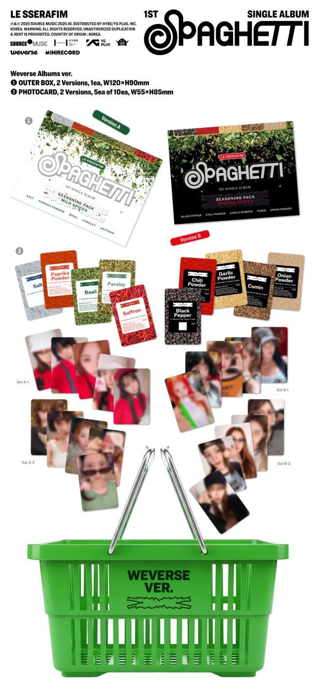 Le Sserafim – Spaghetti (Weverse Albums Ver.) Random – Kpop.ro Shop