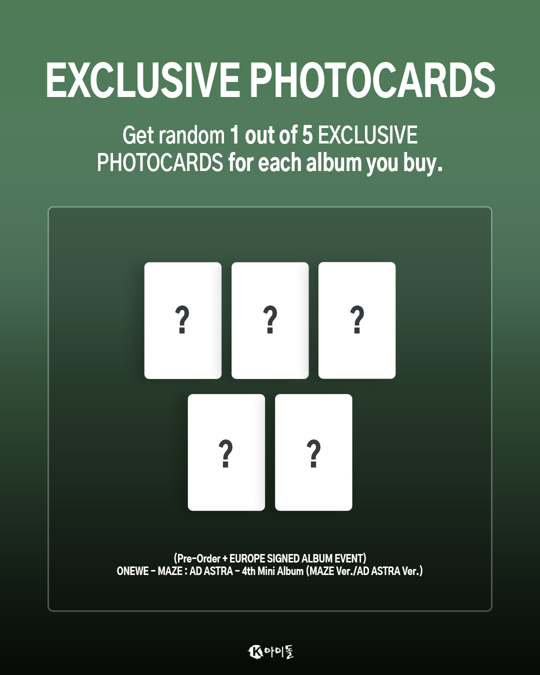 Onewe – Maze: Ad Astra (Pre-Order + EUROPE SIGNED ALBUM EVENT