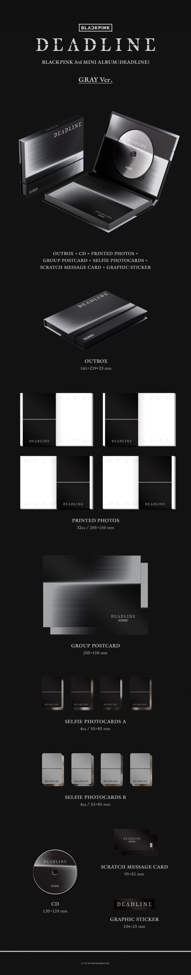 Blackpink – Deadline (Gray Ver.) Ktown4u Shop Gift – Kpop.ro Shop