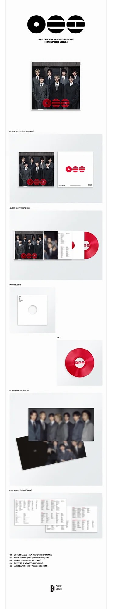 BTS – ARIRANG (International Edition) Standard Group Vinyl – Kpop