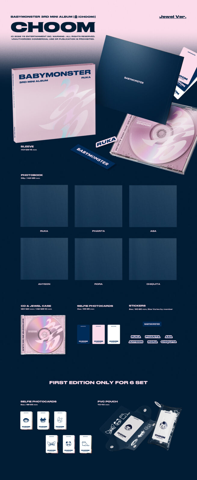 Babymonster – Choom (Jewel Ver.) Weverse Shop Gift (6CD SET